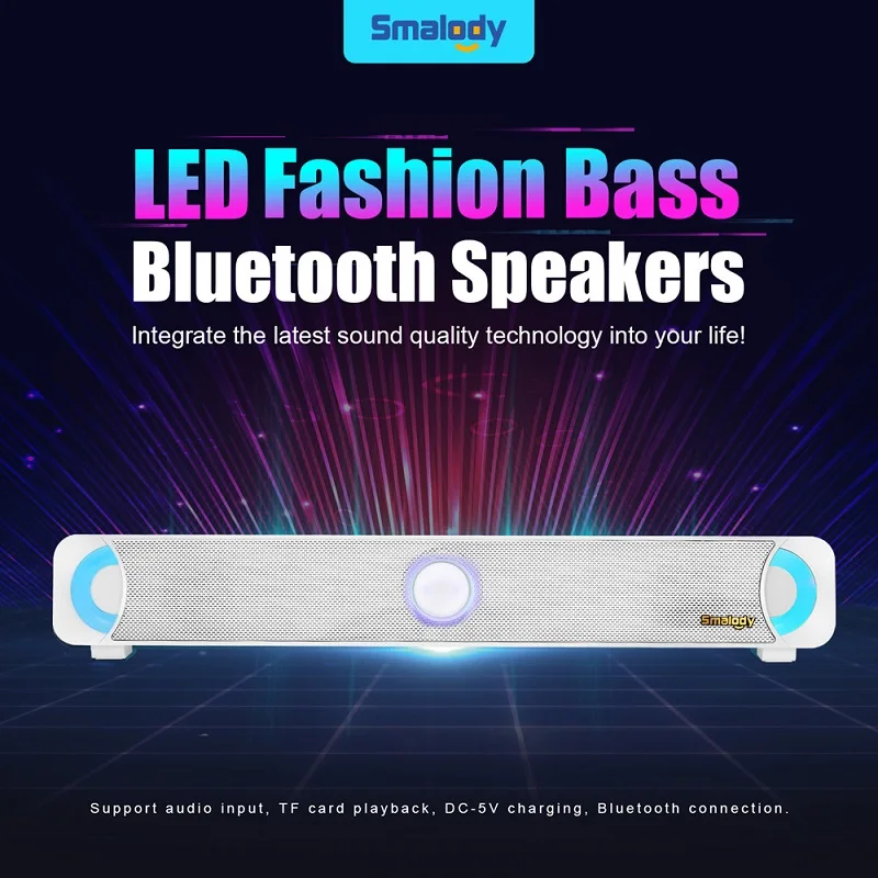 Беспроводная Bluetooth звуковая панель светодиодный компьютерный динамик 10 Вт