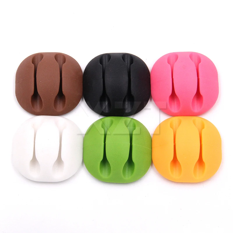 4 шт./лот лидер продаж 2 порта зажим для кабеля стол аккуратный провод USB зарядное