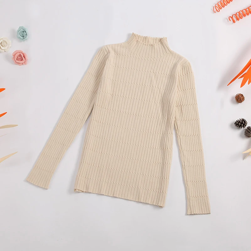 2019 New-coming spring Turtleneck Pullovers Sweaters Primer shirt long sleeve Short Korean Slim-fit tight sweater Women Jumper | Женская