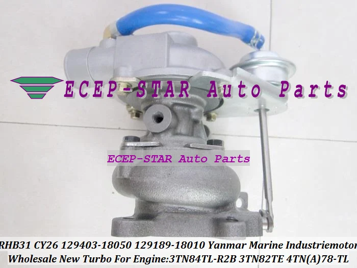 RHB31 CY26 MY61 VA 110021 129403 -18050 129189 -18010 Турбокомпрессор для Yanmar Marine Industriemotor 3TN82TE 3TN84TL 4TNA78-TL