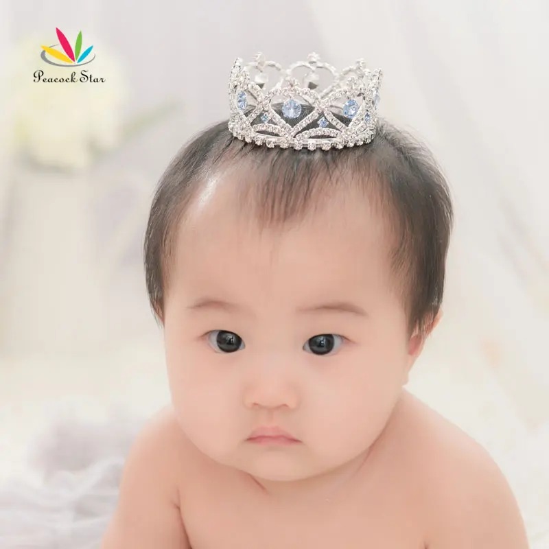 Павлин звезда Детское сердце кристалл полный круг круглый синий мини корона