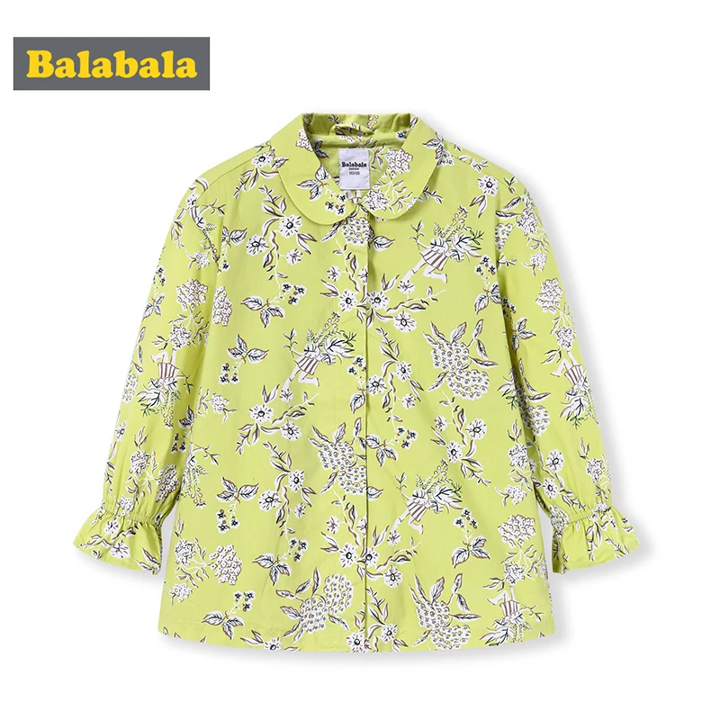 Детская блузка Balabala хлопковая рубашка с кукольным воротником для маленьких