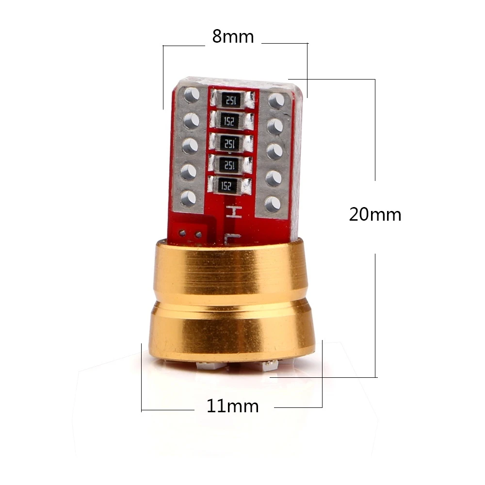 2 шт. автомобильные светодиодсветодиодный Лампы Canbus T10 194 3014 6 SMD|Сигнальная лампа| |