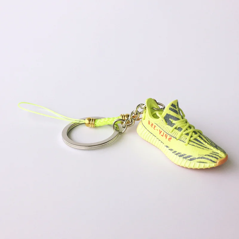 Frozen Yellow 3D Mini Boost 350, брелки для кроссовок, ремешок для мобильного телефона, ремешок для iPhone, модель обуви, брелки, модель кроссовок, популярный подарок - Цвет: Frozen Yellow