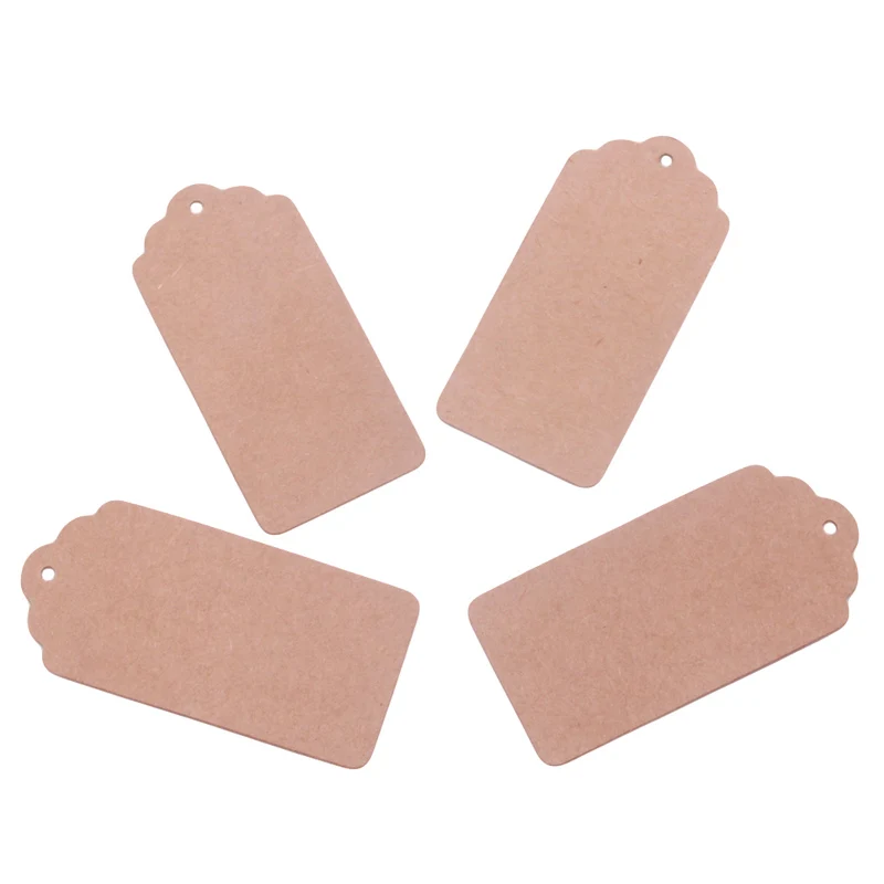 100 шт./упак. Круглый/прямоугольник из крафт-бумаги пустые этикетки одежды ярлык
