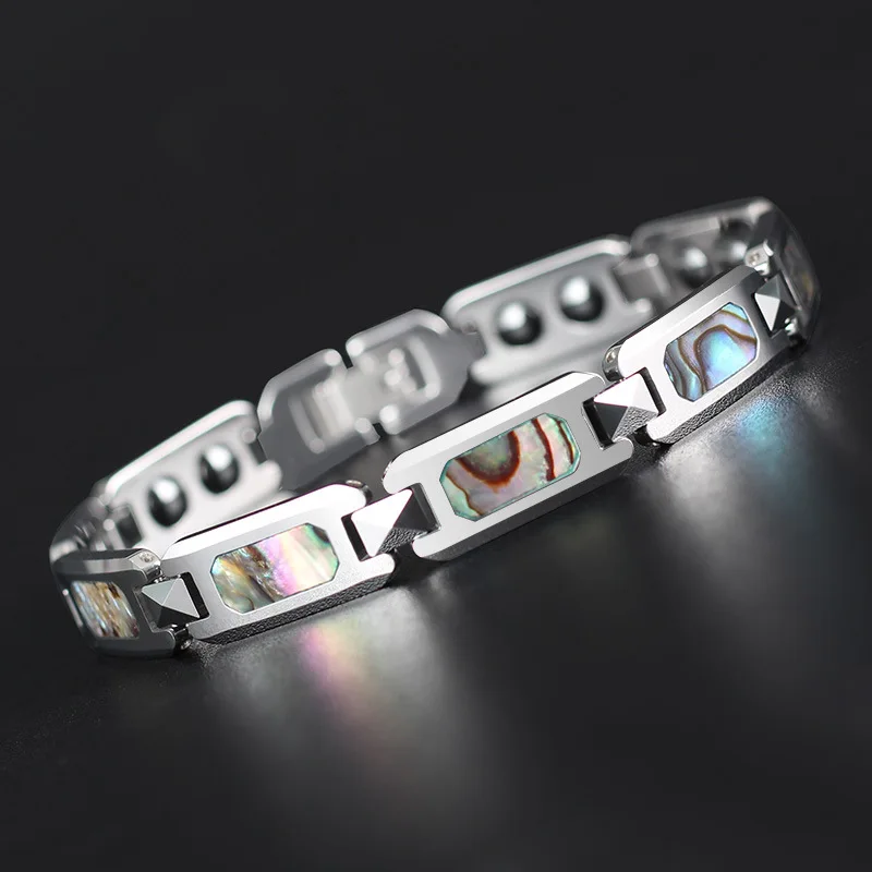 

Rose-Gold Silver cuff men magnets bangle health care magnetic pure copper bracelet bangles for men