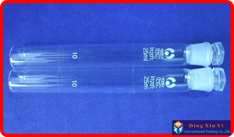 (6 шт./лот) 25 мл стеклянная цветная сравнительная трубка колориметрическая