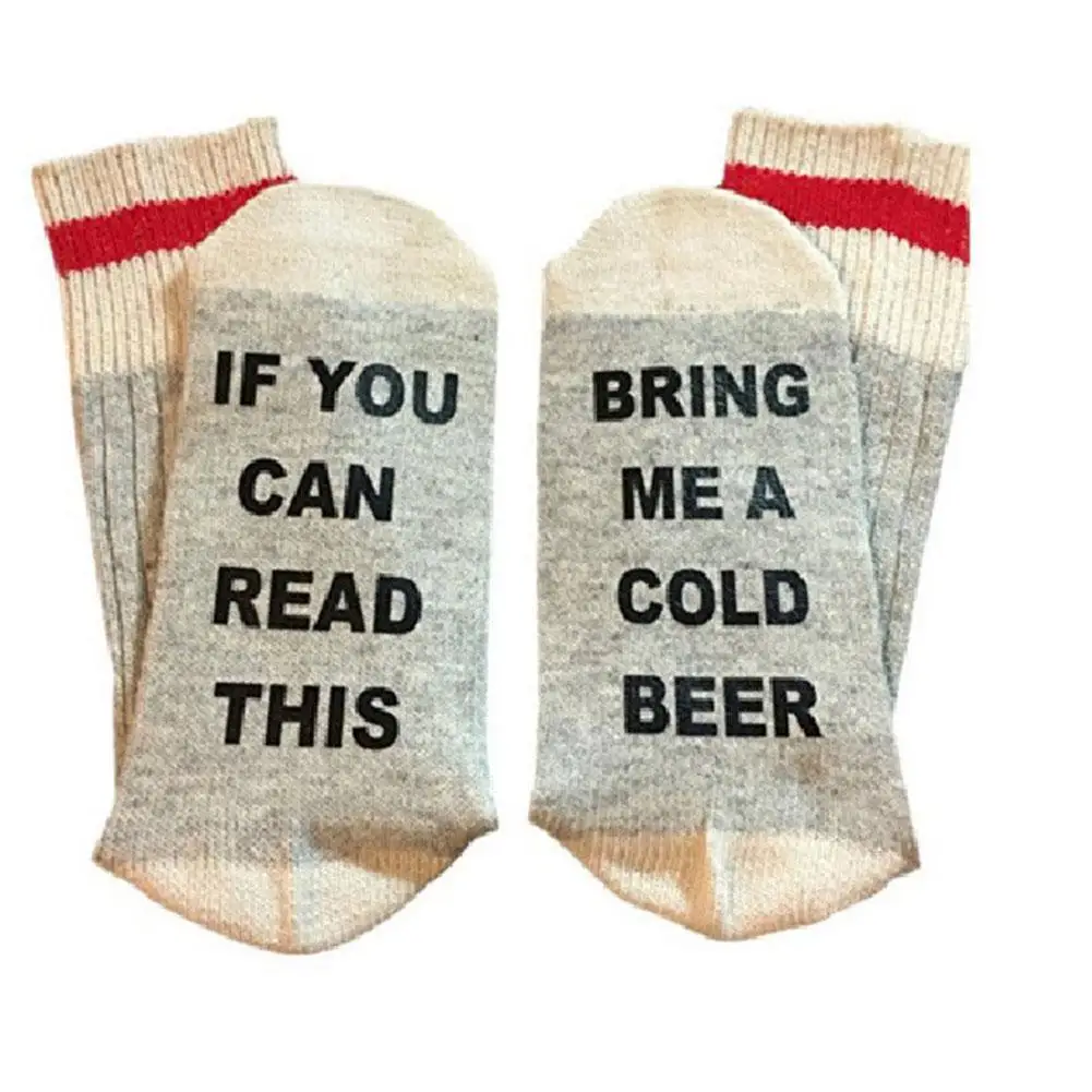 DSstyles 1 Pair Unisex Four seasons universal letters embroidered cotton tube socks wear non-slip breathable casual sports | Мужская
