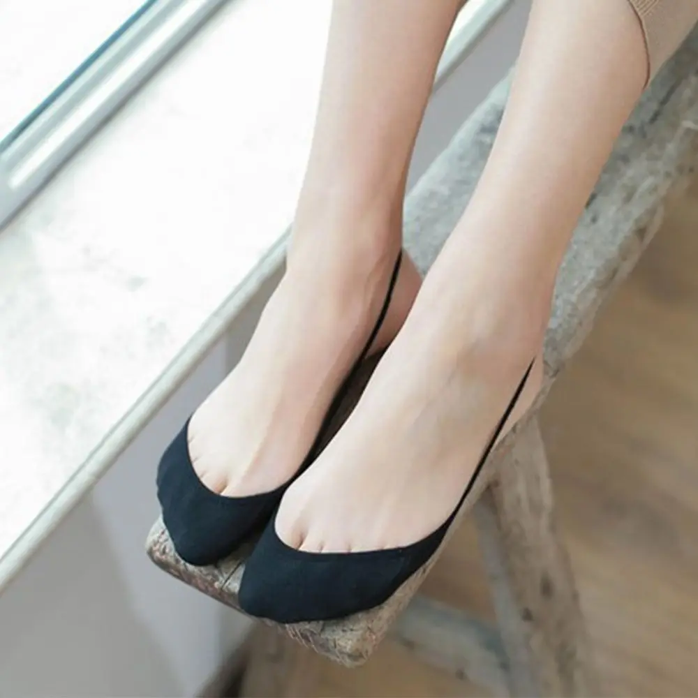 Женские носки с ремешком на пятке 1 пара невидимые без показа высоком каблуке для