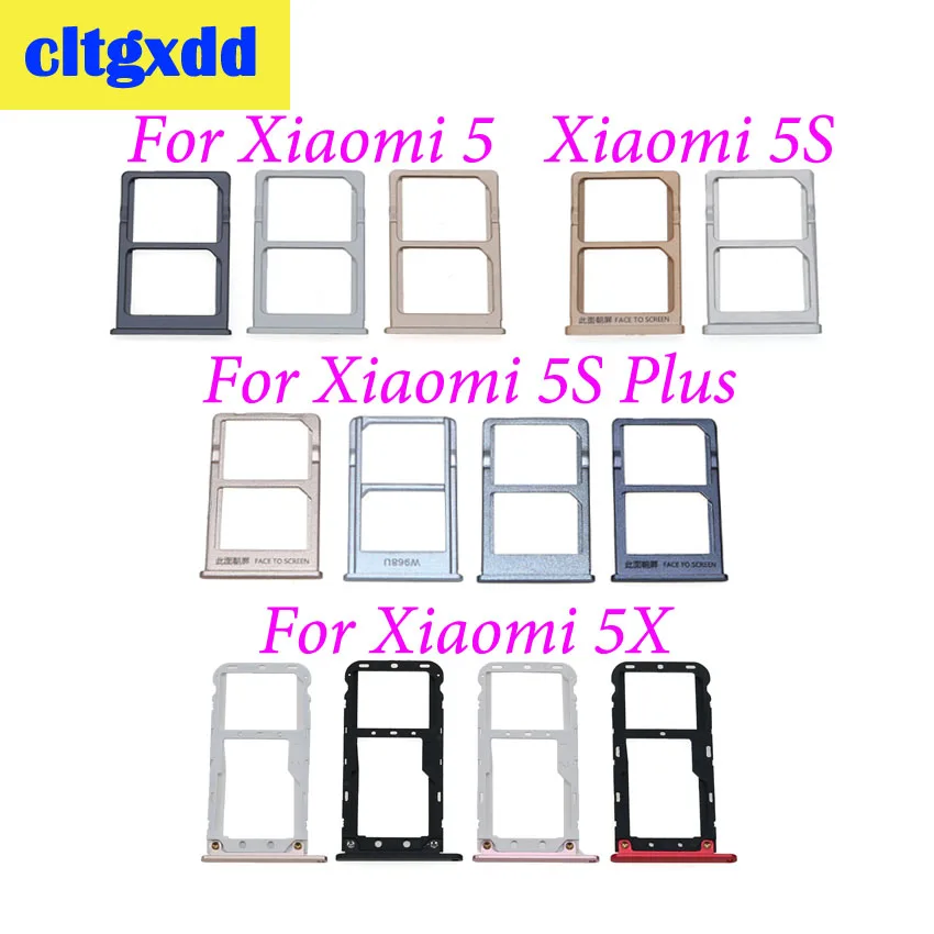 

cltgxdd For Xiaomi Mi 5 5S 5SPlus 5X Card Tray Holder SIM Card Slot Adapter SIM Socket Replacement Repair Spare Parts