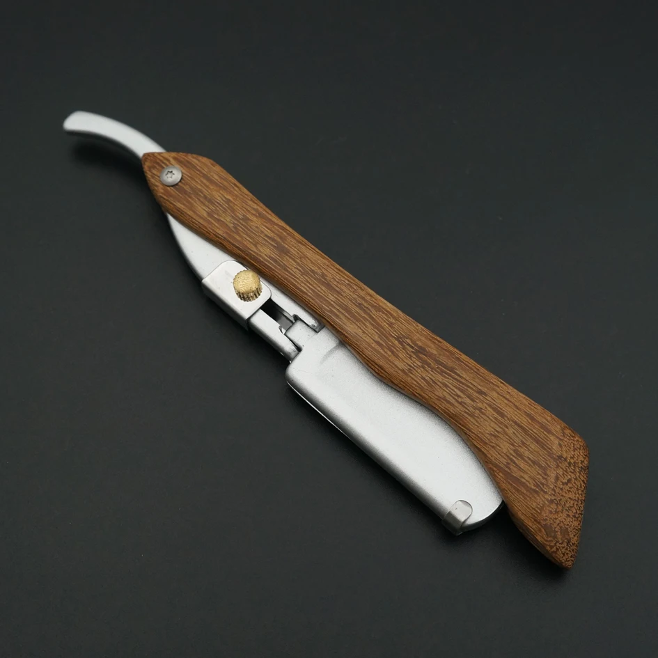 razor C Бритва для бритья с ручкой из розового дерева, Профессиональная парикмахерская Бритва для волос, косметический нож для бровей, Мужская бритва для бритья, высокое качество - Цвет: razor C