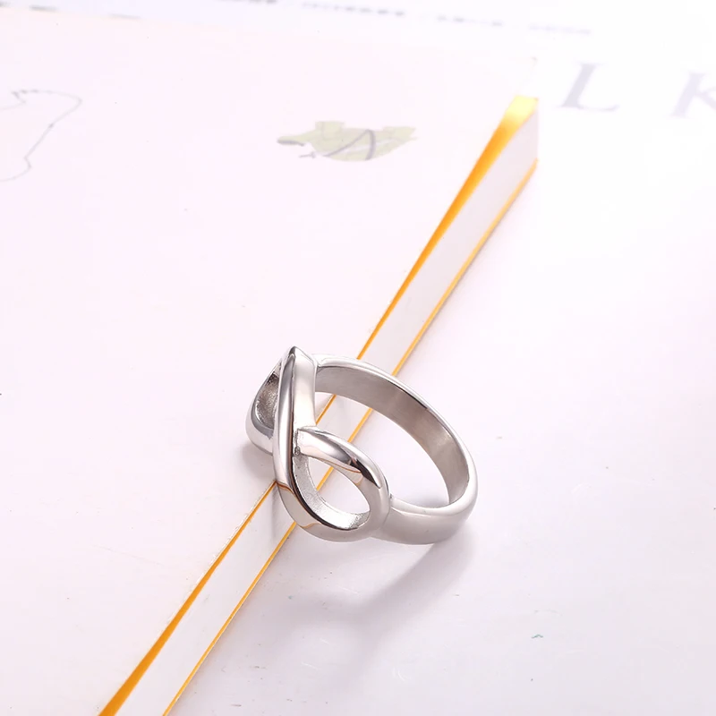 Женское кольцо в виде знака бесконечности из нержавеющей стали|eternity ring|infinity ringrings