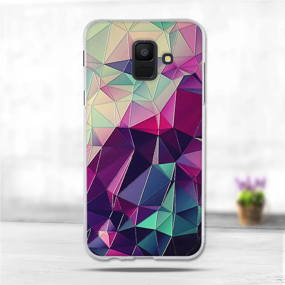 Чехол 5 6 дюйма для Samsung Galaxy A6 2018 прозрачные силиконовые чехлы телефонов чехол с
