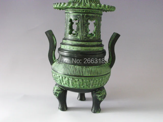 Горячая Распродажа Китайская античная бронза имитация знак башни Курильница