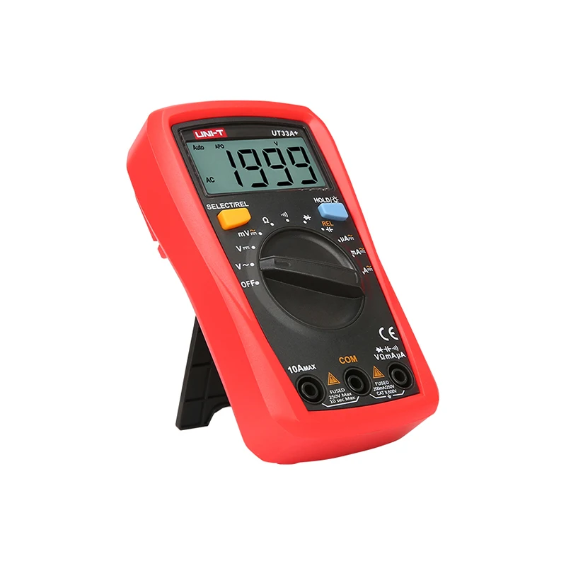 UNI T UT33A + Карманный цифровой мультиметр Подсветка ЖК дисплей AC DC Вольтметр