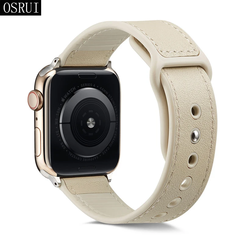 Кожаный ремешок для Apple watch 4 band 44 мм 40 correa iwatch серии 3 2 42 38 наручный ремень браслет