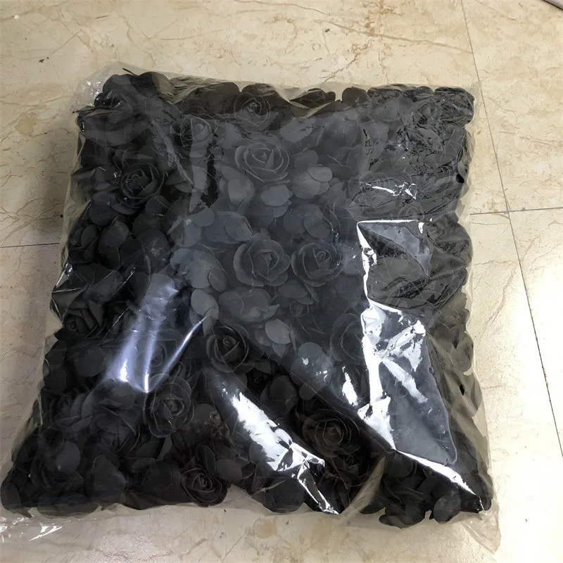 500pc-Black rose 144 шт./лот, плюшевый мишка из роз, пенопластовый Мишка, искусственный плюшевый мишка из розы, декоративная форма мишки из розы, искусственный цветок из пенопласта, форма медведя из розы - Цвет: 500pc-Black rose
