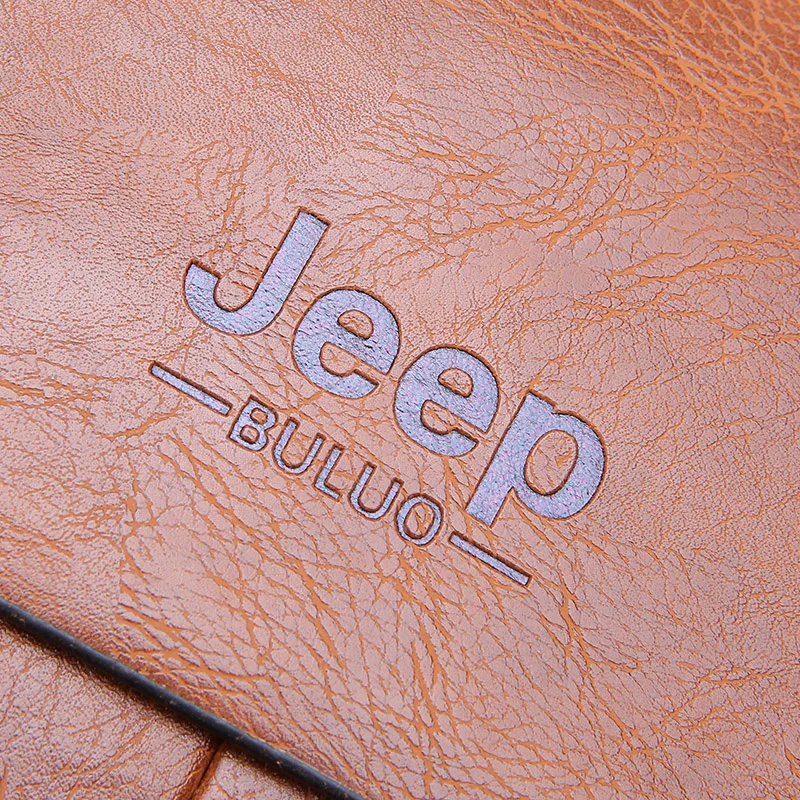 Мужской модный портфель jeep buluo, цвет хаки, сумка для документов, портфель для ноутбука 13", с плечевым ремнем, кожаная сумка, модель 6015, все сезоны