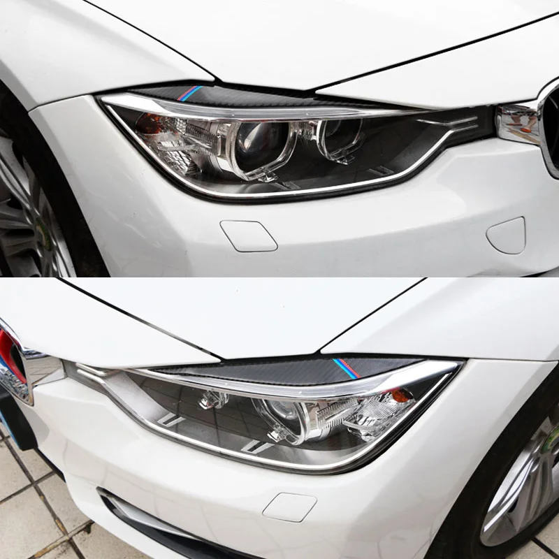 Для BMW F30 12 16 углеродное волокно M спортивный стиль Брови Веки брови налобный