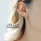 E-Manco женские ажурные серьги-гвоздики из нержавеющей стали в минималистическом стиле, гипоаллергенные серьги