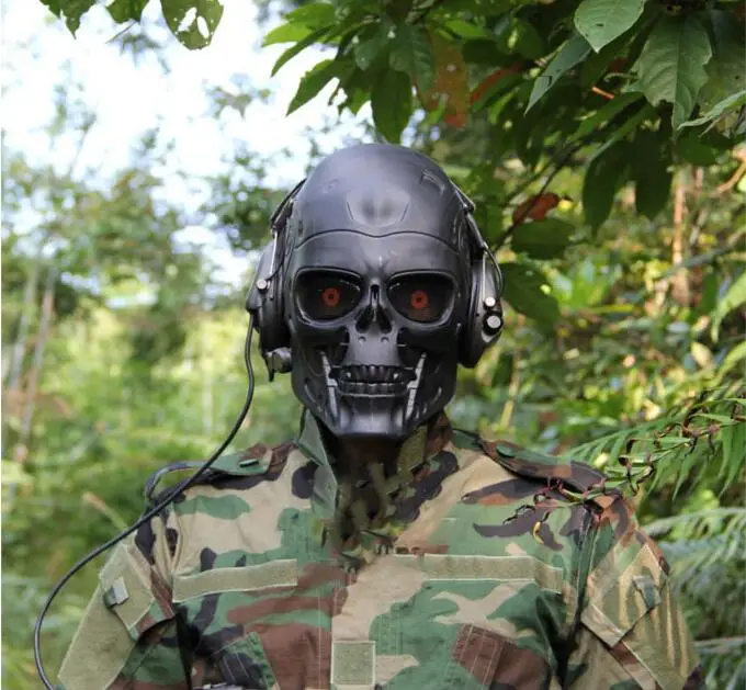 Терминатор Анфас череп маска Airsoft Пейнтбол Маска Маскарад хэллоуин Косплей Movie Prop