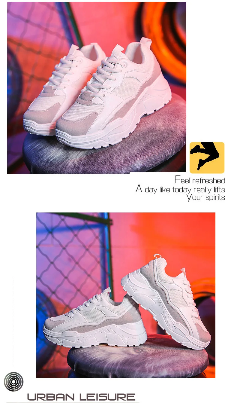 Женская обувь; коллекция года; модные теннисные кроссовки на платформе; tenis feminino Dad; обувь из дышащего сетчатого материала; женская повседневная обувь; женские кроссовки
