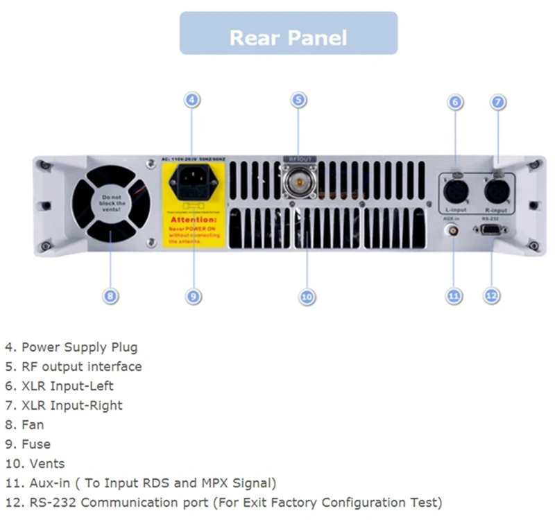 FMUSER FSN 600T 600 Вт 500 сенсорный экран PLL FM радиопередатчик вещания для радиостанции с