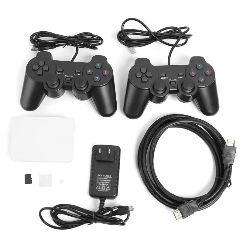 16000 в 1 128 ГБ четырехъядерный ТВ Видео игровой плеер коробка для Rraspberry Pi с 2 USB проводной геймпад контроллер игровая консоль