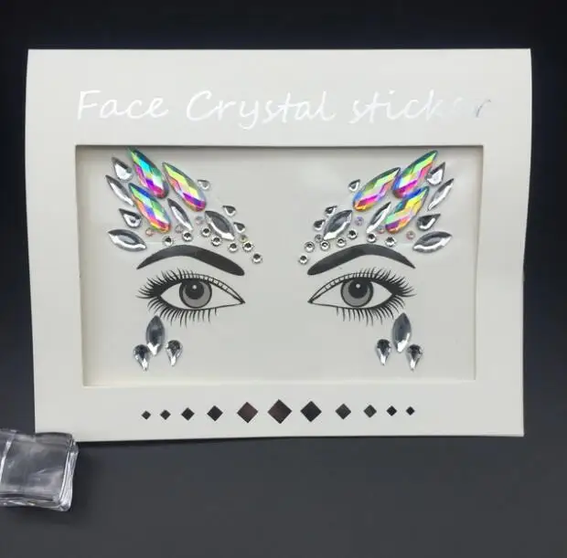 Сексуальные Стразы блестящие тату наклейки украшения для лица драгоценные камни