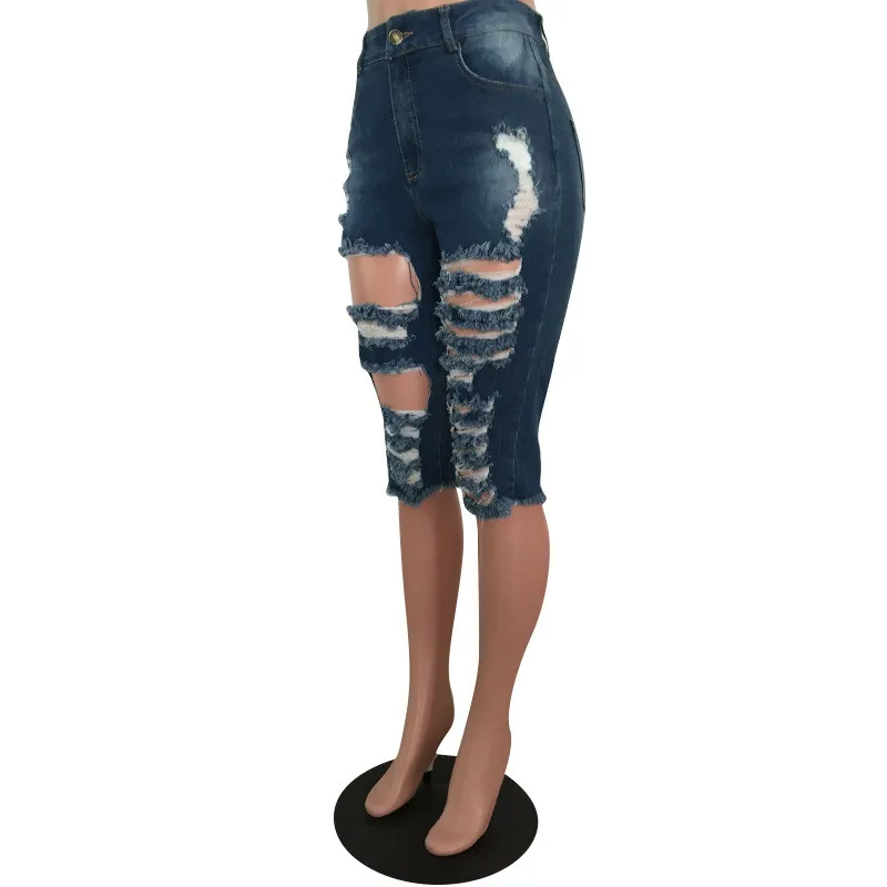 Джинсовые Капри облегающие джинсы женские эластичные бойфренды с высокой талией