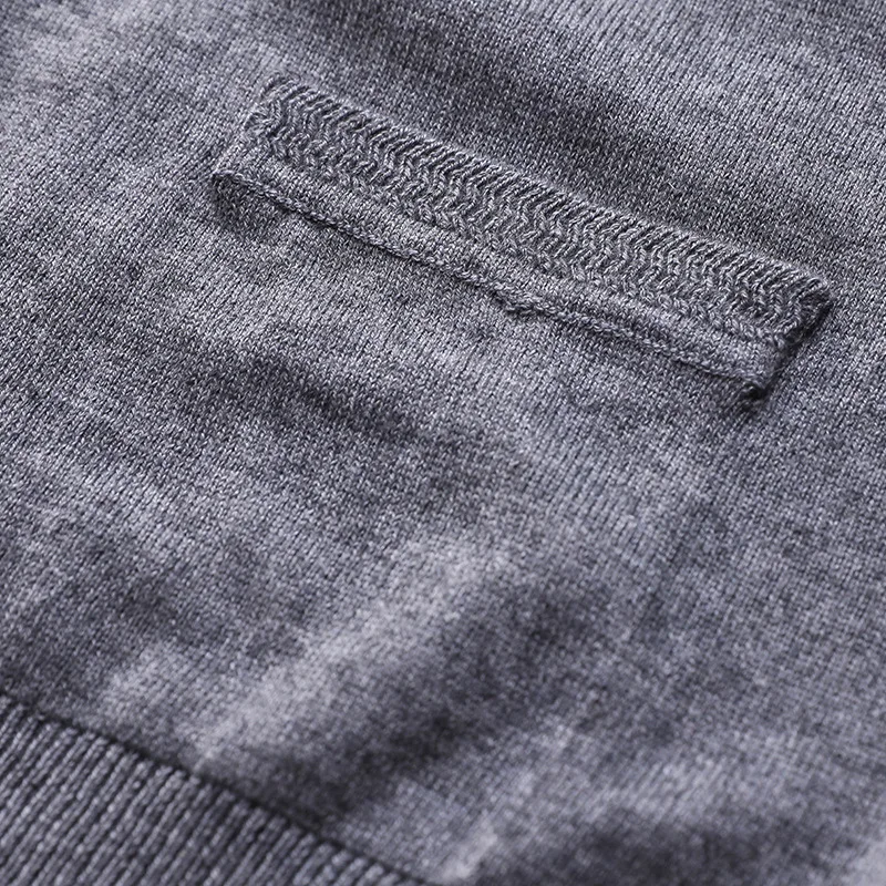 Мужской шерстяной жилет повседневный однобортный вязаный с v образным вырезом