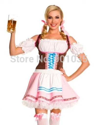 

FREE SHIPPING 8901 Oktoberfest costume,including hat pinup costume fancy dress