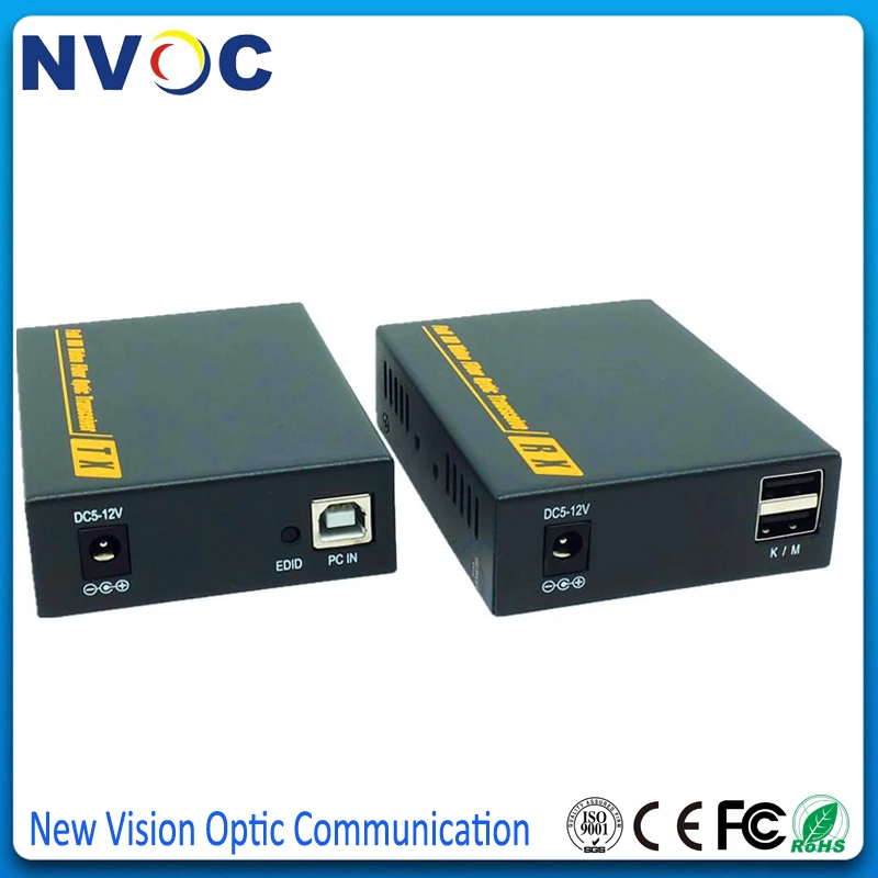 DVI волоконный USB KVM удлинитель по волокну клавиатура мышь Оптический Аудио