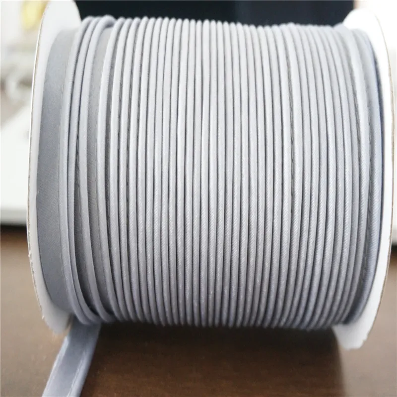 Col No.silver grey 12mmX25Yards/карты атласный шнур смещения, AW бренд ручной работы для DIY Швейные и обрезки шнур - Цвет: Col No.silver grey