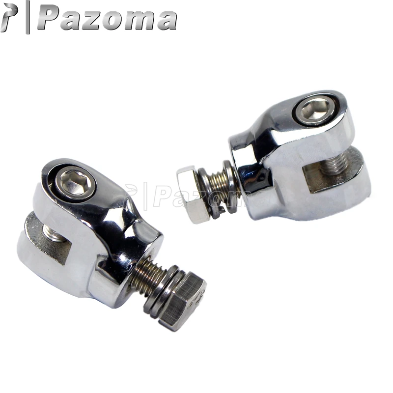 Universal Chrome Motorbike Steel Foot Peg Clevis Mounts Rest Male Mounting for Harley Custom Dyna Cafe Racer Bobber | Автомобили и