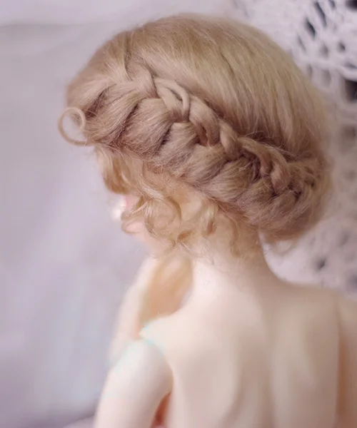 Парики для кукол BJD с молочным чаем коричневыми Updo мохеровые 1/3 1/4 1/6 DD SD MSD YOSD