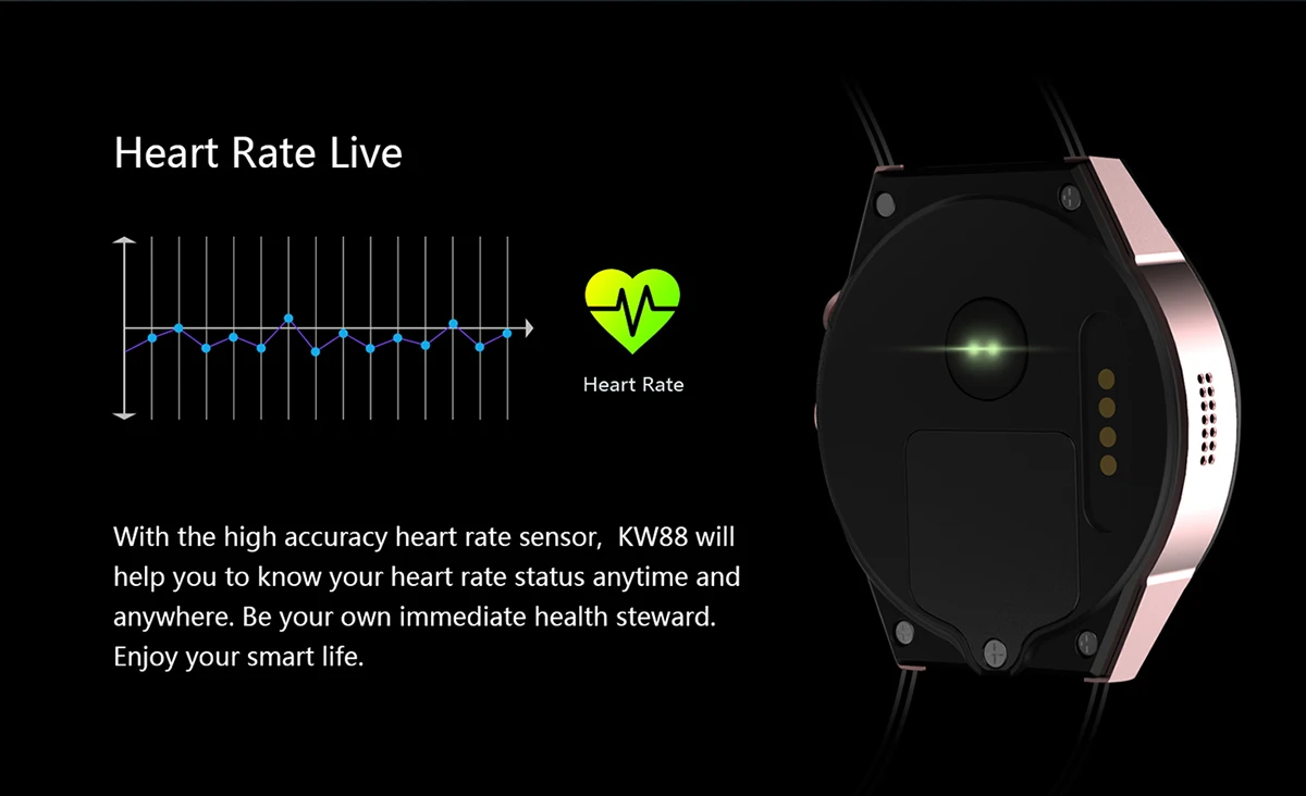 696 KingWear KW88 Android 5,1 1,39 ''экран 3g Smartwatch телефон MTK6580 512MB 4GB gps Шагомер Умные часы для мужчин