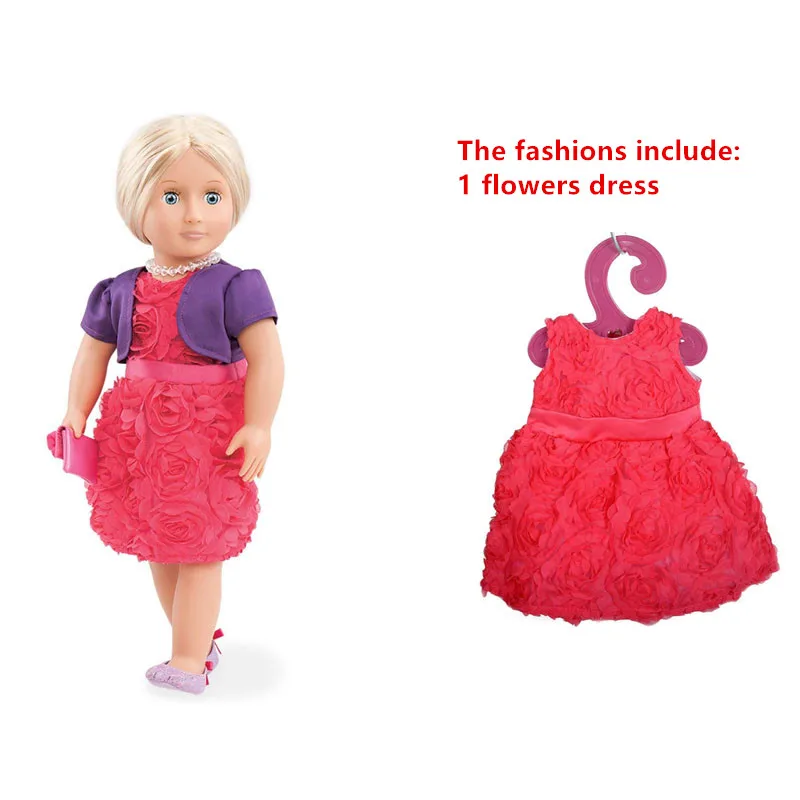 bloom dress Одежда для куклы 45 см кукла наряды Делюкс 5 стилей одежда для 18-дюймовой куклы и 17 дюймов кукла - Цвет: bloom dress