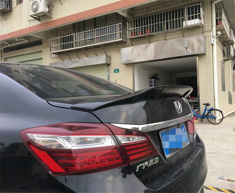 Используется для Honda Accord спойлер год глянцевое углеродное волокно заднее крыло R стиль спойлер, аксессуары