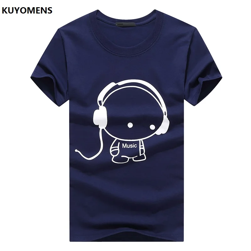 KUYOMENS футболки забавная Мужская футболка из хлопка с коротким рукавом О-образным
