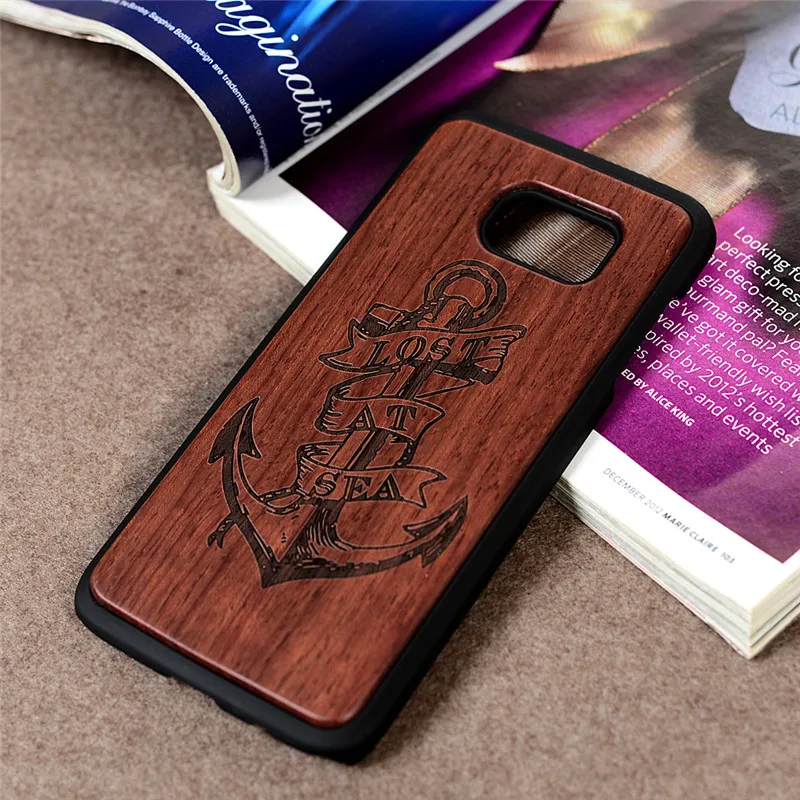 YOKIRIN Retro Bamboo Traditional Sculpture Wood Back Wooden Phone Case For Samsung Galaxy S7 / Edge Hard Cover |