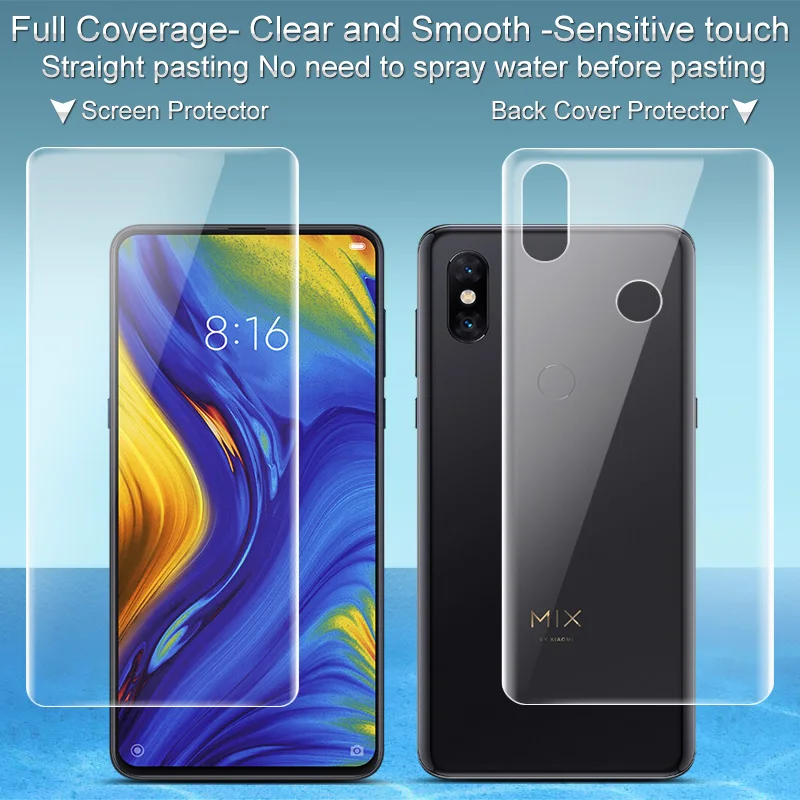IMAK hyhydrogel III 3 для Xiaomi MI9 CC9 Mix3 Redmi Note7 2 шт., защита для экрана, задний, передний, задний, мягкий, полный, защитная пленка