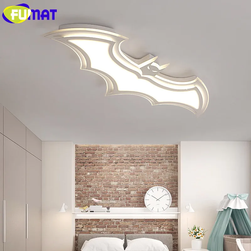 Фумат белый Бэтмен потолочный светильник LED мультфильм детская комната