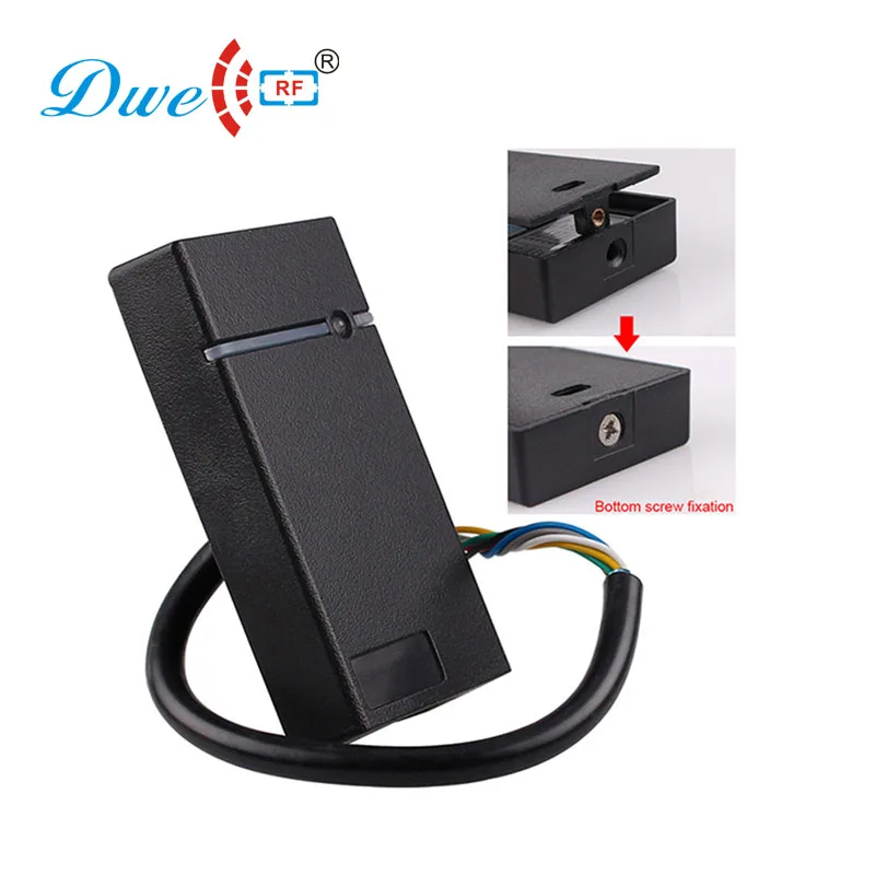 DWE CC RF черный Мини 125 кГц EM4100 rfid считыватель карт с считывателем rs232|125khz em4100|em4100