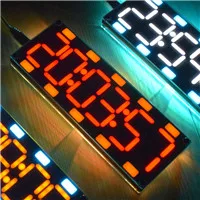 DIY настольные часы большой экран 6 цифр двухцветный светодиодный набор часов сенсорное управление w температура/дата/неделя - Цвет: Красный