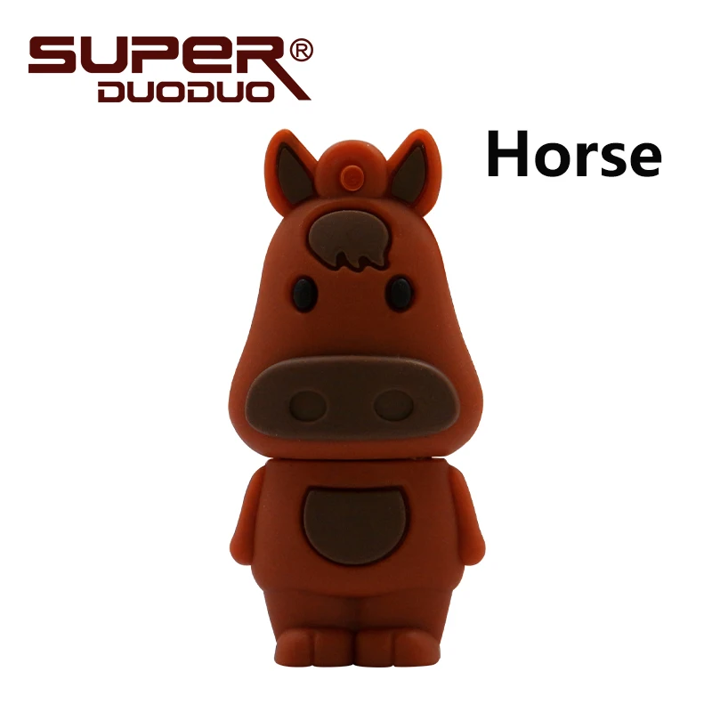 horse Реальная емкость флешки 2 ГБ 4 ГБ 8 ГБ 16 ГБ 32 ГБ 64 Гб мультфильм знак зодиака китайского календаря; овца usb флэш-накопитель флеш-накопитель карта памяти - Цвет: horse