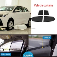 4pcs high end custom for toyota yaris l 13 19 card type magnetic car curtain sun shade car window shade car styling
