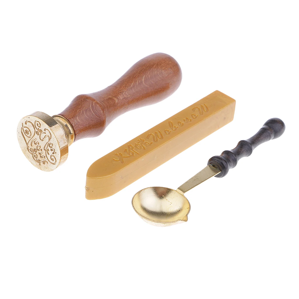 Европейский ретро деревянный классический набор уплотнительных восков штамп