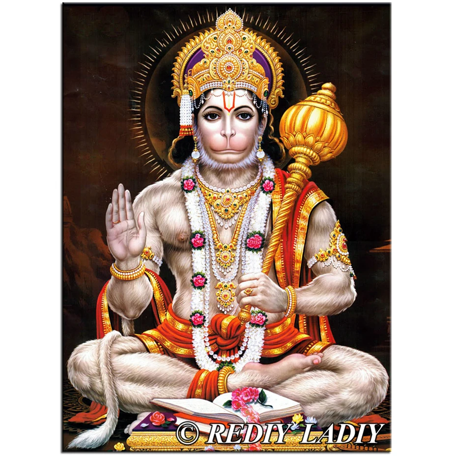 5D алмазная вышивка Hinduism Hanuman, алмазная Вышивка крестиком, Кристальные квадратные алмазные наборы, неотделанные декоративные поделки, алмазная живопись