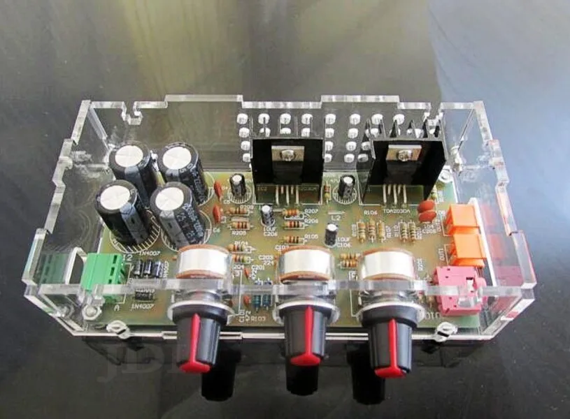 DIY Набор 18 Вт + TDA2030A Hifi стерео усилитель мощности с корпусом|stereo power amplifier|amplifier apower